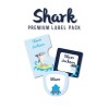 Premium Value Pack Iron-On, Stick-on and Shoe Labels Shark
