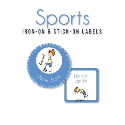 Iron-on & Stick-on Labels Value Pack Sport Iron-on & Stick-on Labels Value Pack Sport