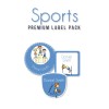 Premium Value Pack Iron-On, Stick-on and Shoe Labels Sports