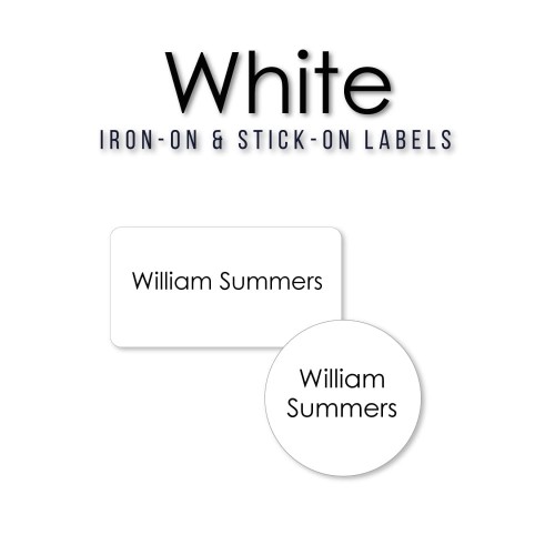 Iron-on & Stick-on Labels Value Pack White Iron-on & Stick-on Labels Value Pack White