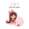 Iron-on & Stick-on Labels Value Pack Girl