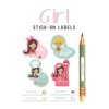 Iron-on & Stick-on Labels Value Pack Girl