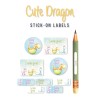 Iron-on & Stick-on Labels Value Pack Cute Dragon