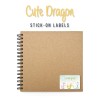 Iron-on & Stick-on Labels Value Pack Cute Dragon