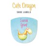 Shoe Labels Cute Dragon