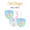 Shoe Labels Cute Dragon