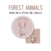 Iron-on & Stick-on Labels Value Pack Forest Animals