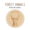 Iron-on & Stick-on Labels Value Pack Forest Animals