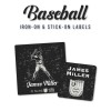 Iron-on & Stick-on Labels Value Pack Baseball