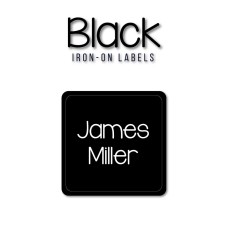 Iron-On Labels Black