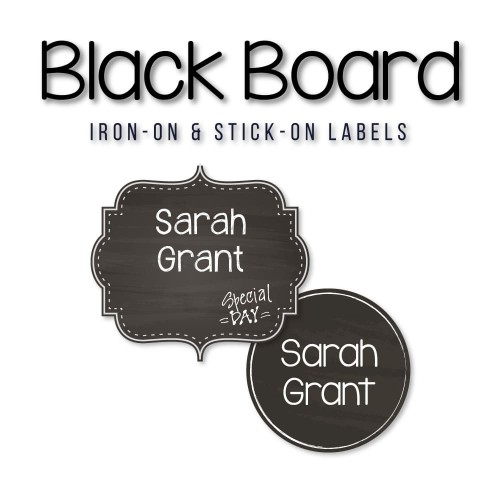 Iron-on & Stick-on Labels Value Pack Blackboard Iron-on & Stick-on Labels Value Pack Blackboard