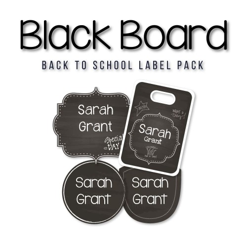 Back to School Label Value Pack Blackboard Back to School Label Value Pack Blackboard