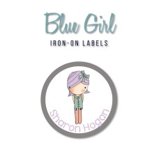 Iron-On Labels Blue Girl