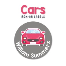 Iron-On Labels Cars