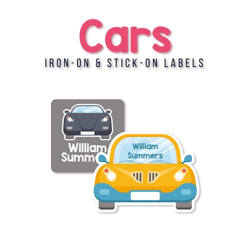 Iron-on & Stick-on Labels Value Pack Cars Iron-on & Stick-on Labels Value Pack Cars