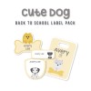 Back to School Label Value Pack Cute Dog Back to School Label Value Pack Cute Dog