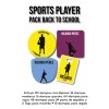 Back to School Label Value Pack Sports Player Back to School Label Value Pack Sports Player