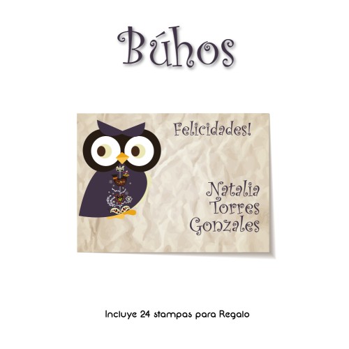 Gift Label Búhos Gift Label Búhos