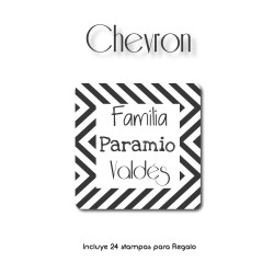 Gift Label Chevron