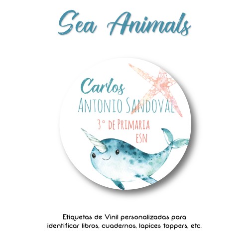 Iron-on & Stick-on Labels Value Pack Sea Animals Iron-on & Stick-on Labels Value Pack Sea Animals