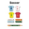 Iron-on & Stick-on Labels Value Pack Soccer Iron-on & Stick-on Labels Value Pack Soccer