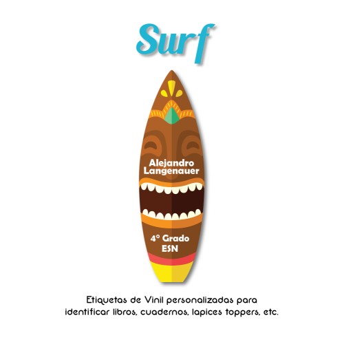 Iron-on & Stick-on Labels Value Pack Surf Iron-on & Stick-on Labels Value Pack Surf