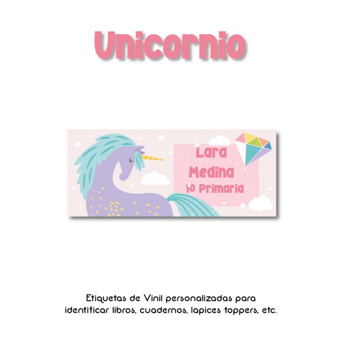 Stick-on Labels Unicornio