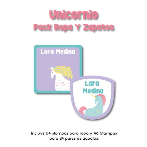Iron-on & Shoes Value Pack Unicornio