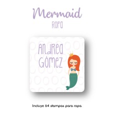 Iron-On Labels Mermaid