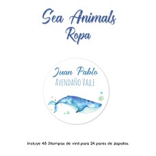 Iron-On Labels Sea Animals