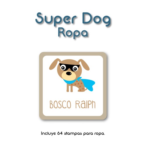 Iron-On Labels Super Dog