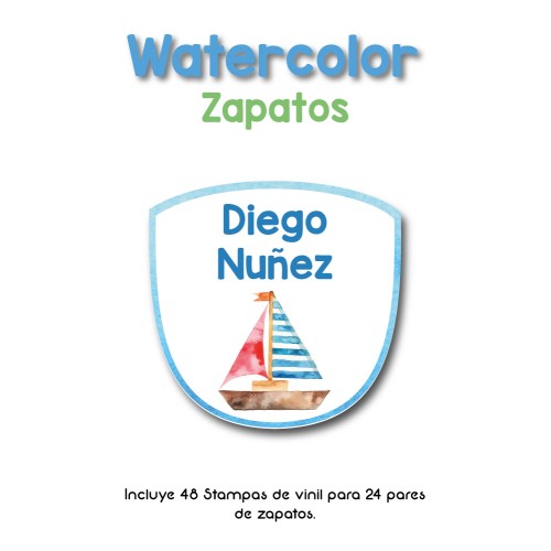 Shoe Labels Watercolor